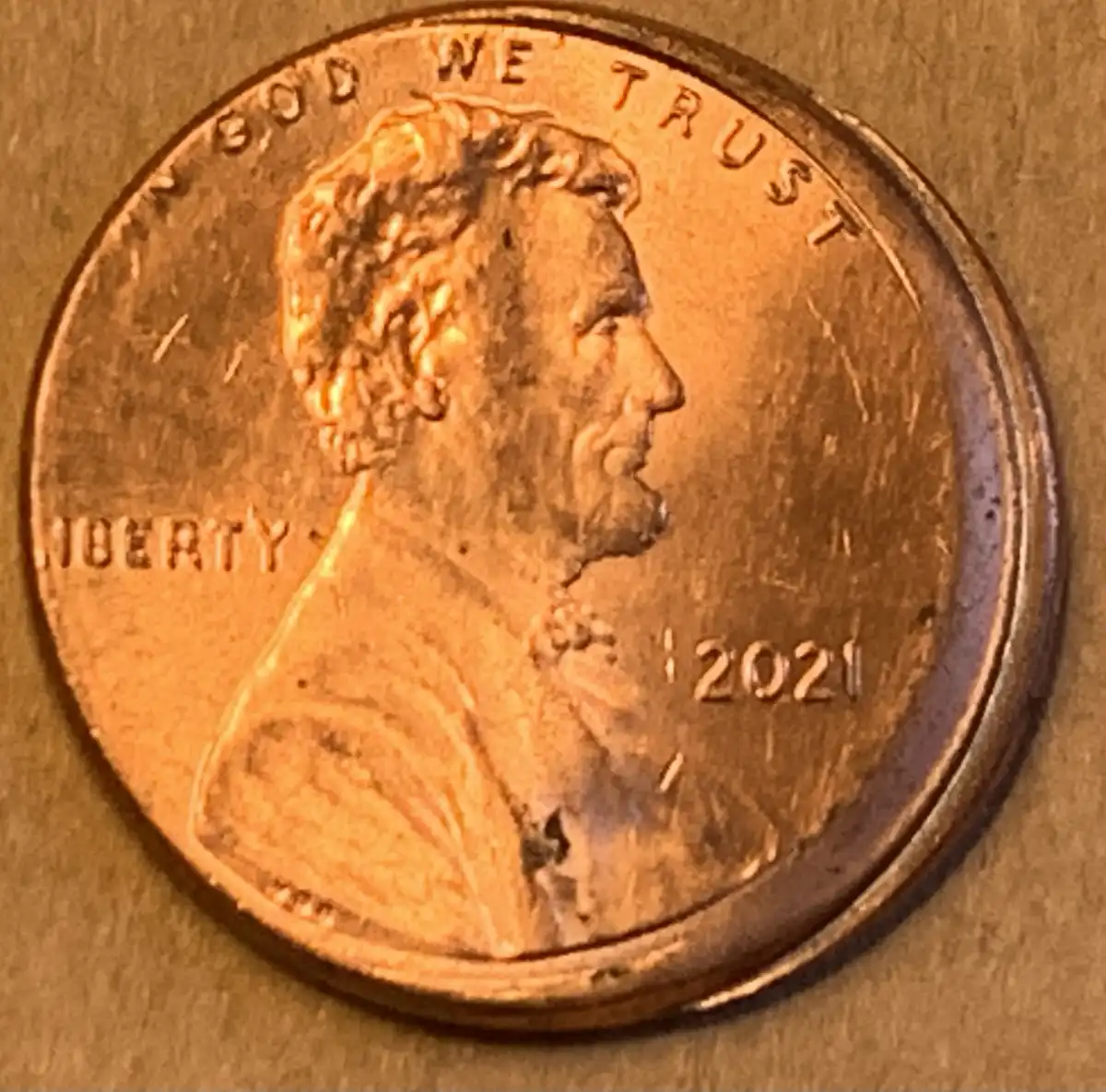 2021---P-Lincoln-Shield-Cent-Struck-Off-Center-With-Stiff-Collar-Error-Ebay-Purchase